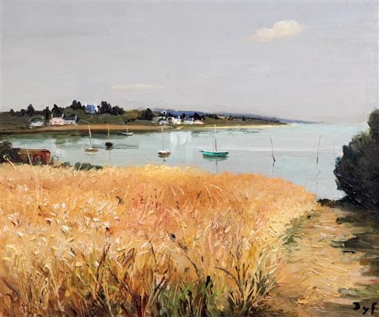 § Marcel Dyf (1899-1985) Vue du Golfe (Brittany, Golfe of Morbihan), c.1964 18 x 21in.
